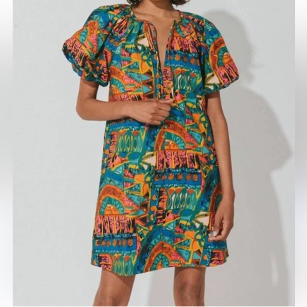 Cleobella Natia mini dress in Paradiso in multi size XS
